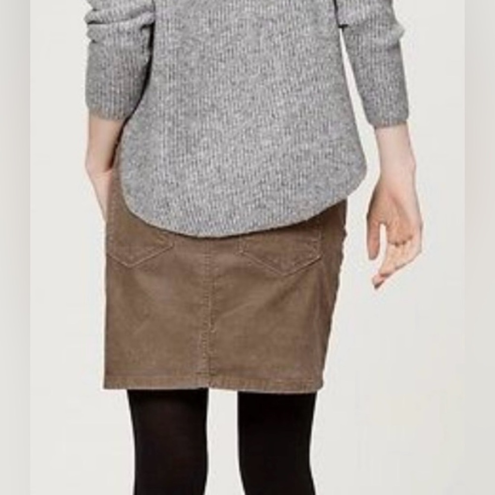 NWT Made And Loved Ann Taylor Loft Gray Corduroy Cotton Mini Skirt Size 27 or 4 - Picture 4 of 12